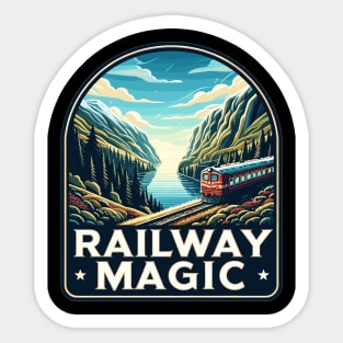 Vintage Train, Railway Magic Sticker